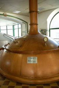 ゲッサー醸造所で使われている煮沸釜